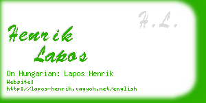 henrik lapos business card